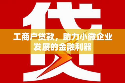 木垒工商户贷款，助力小微企业发展的金融利器