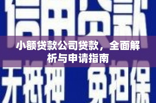 海勃湾小额贷款公司贷款，全面解析与申请指南
