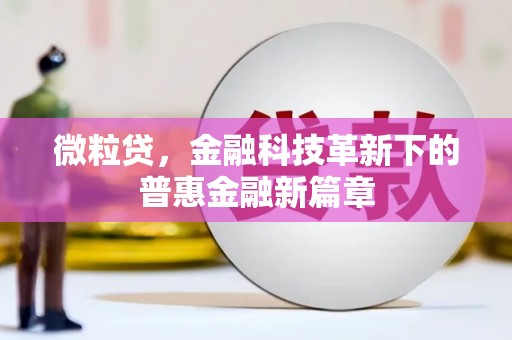 咸宁微粒贷，金融科技革新下的普惠金融新篇章