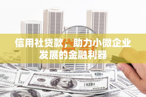 双滦信用社贷款，助力小微企业发展的金融利器