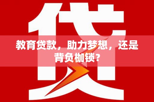岫岩教育贷款，助力梦想，还是背负枷锁？
