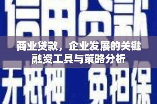 嘉定商业贷款，企业发展的关键融资工具与策略分析