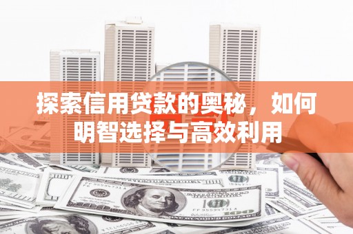 南长探索信用贷款的奥秘，如何明智选择与高效利用