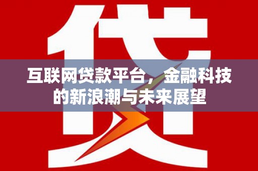 台西互联网贷款平台，金融科技的新浪潮与未来展望