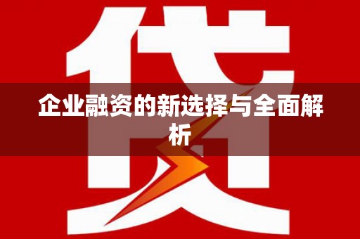 丹巴企业融资的新选择与全面解析